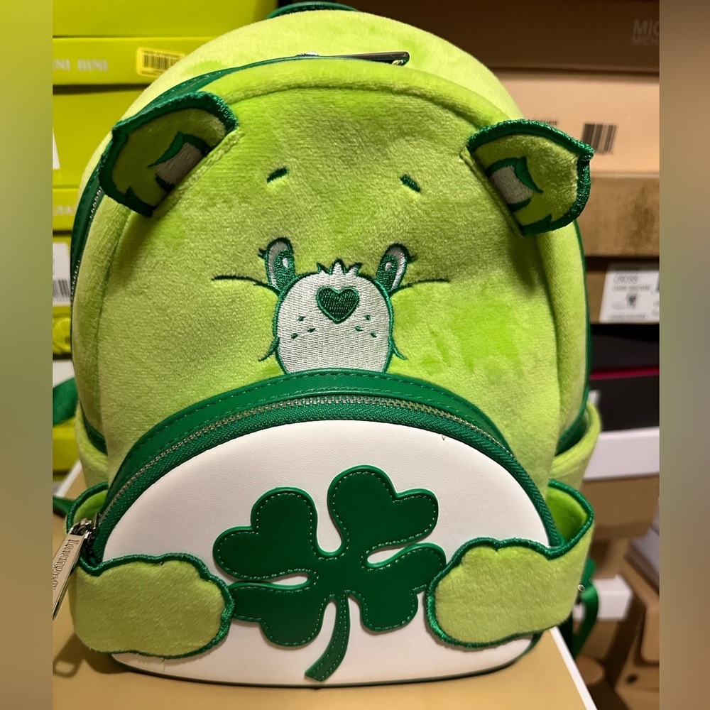 Loungefly Lucky Carebear backpack and matching wallet